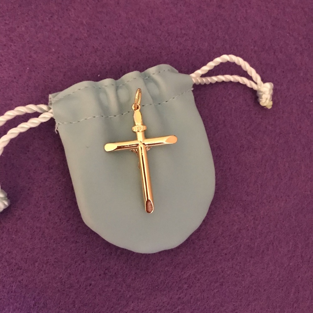 Ross-Simons 18kt Gold (W/Y) Crucifix Pendant **Price Is Firm** - Picture 3 of 5